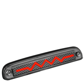 [Sequential Heartbeat LED] Carbon/Clear Len Third Brake Light For 99-16 SD Truck