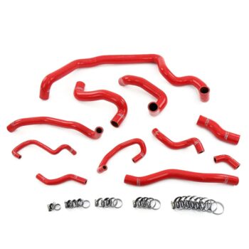 HPS Red Silicone Radiator, Heater, Water Pump, And Expansion Tank Coolant Hose Kit For 07-12 Cooper 1.6L Turbo N14 MT