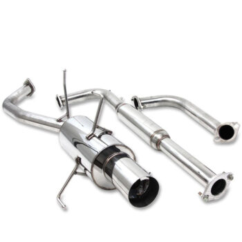 Catback Exhaust System 4" Round Muffler Tip with Silencer For 00-03 Nissan Maxima A33 3.0L/3.5L V6 DOHC