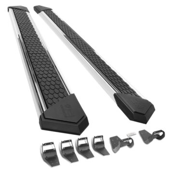(J2 Honeycomb Pad Metal) Running Board Nerf Bar For 15+ Ford F-150/17+ F-250 F-350 Super Duty [Extended Cab]