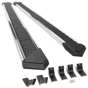 (J2 Honeycomb Pad Metal) Running Board Nerf Bar For 09-18 Ram 1500 2500 3500/19+ Ram 1500 Classic [Crew Cab]