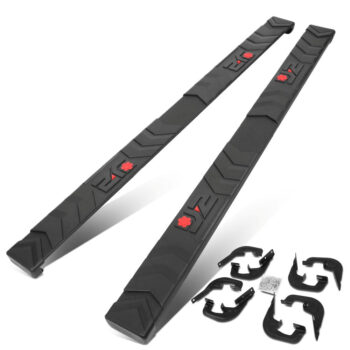 (J2 Arrow Pattern Black) Running Board Nerf Bar For 07-18 Silverado Sierra 1500/07-19 2500 3500 HD [Crew Cab]