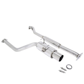 Megan Drift Spec Style Catback Exhaust System Silver Tip 2.5" Pipe w/Resonator For Gen1 13-20 FR-S/BRZ ZC6/86 ZN6