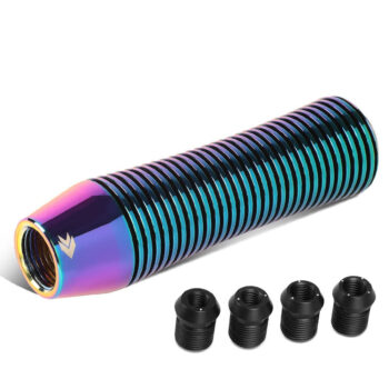 NRG SK-700MC Heatsink Curvy Short Clear Pattern MT Shift Knob (Neo Chrome Anodized / UV Resistant)