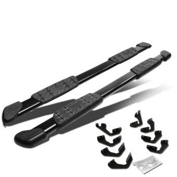 (5" Flat Pads Black) Running Board Nerf Bar For 07-21 Toyota Tundra (XK50 2nd Gen) [Crew Cab]
