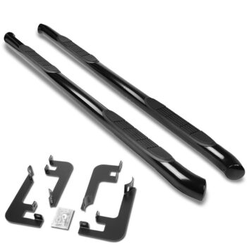 (Curved End Black) Running Board Nerf Bar For 14-20 Acura MDX (YD3 3rd Gen)