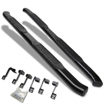 (Curved End Oval Black) Running Board Nerf Bar For 09-18 Ram 1500 2500 3500/19+ Ram 1500 Classic [Crew Cab]
