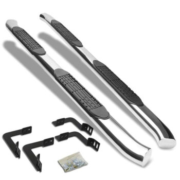 (Curved End Oval Metal) Running Board Nerf Bar For 05-21 Nissan Frontier (D40 2nd Gen) [Crew Cab]