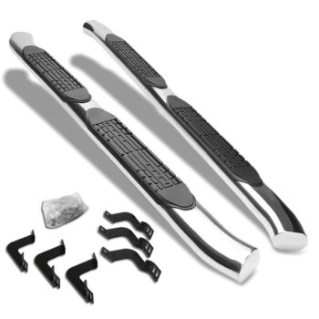 (Curved End Oval Metal) Running Board Nerf Bar For 07-21 Toyota Tundra (XK50 2nd Gen) [Extended Cab]