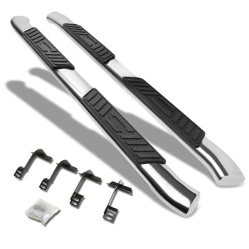 (Oval Tubular Metal) Running Board Nerf Bar For 15+ Ford F-150/17+ F-250 F-350 Super Duty [Extended Cab]