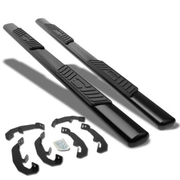 (Straight Oval Black) Running Board Nerf Bar For 19+ Silverado Sierra 1500/20+ 2500 3500 HD T1XX [Extended Cab]