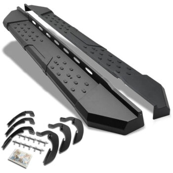 (Industrial Black) Running Board Nerf Bar For 07-18 Silverado Sierra 1500/07-19 2500 3500 HD [Extended Cab]