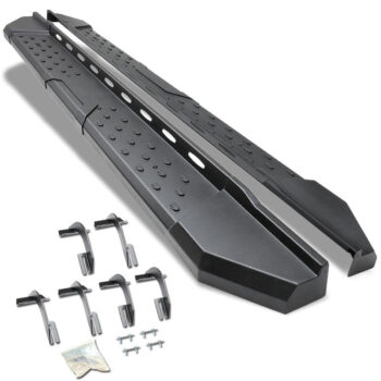 (Industrial Black) Running Board Nerf Bar For Ford 15+ F-150 / 17+ F-250 F-350 Super Duty [Crew Cab]