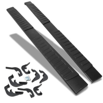 (Extruded Flat Black) Running Board Nerf Bar For 07-18 Silverado Sierra 1500/07-19 2500 3500 HD [Crew Cab]