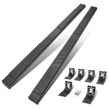 (80" Flat Board Slant Black) Running Board Nerf Bar For 09-18 Ram 1500/19+ Ram 1500 Classic [Extended Cab]