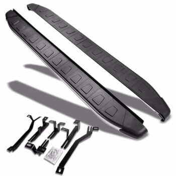 (Flat Trapezoid Pad Metal) Running Board Nerf Bar For 08-13 Toyota Highlander (XU40 2nd Gen)