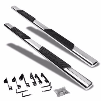 (Straight Oval Metal) Running Board Nerf Bar For 99-14 Chevrolet Silverado/GMC Sierra GMT800 GMT900 [Crew Cab]