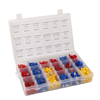 1200PCS Insulated Wire Connector Assortment Kit with Case 22-16 14-16 10-12 AWG