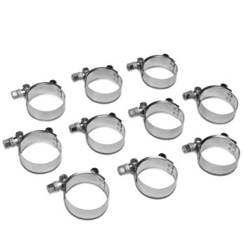 10PC 2" Stainless Steel T-Bolt Clamp 20mm Band For Intake Intercooler Turbo Hose