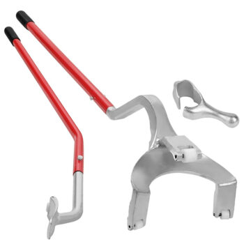 Red Heavy Duty 17.5" - 24.5" Tire Mount Demount Tool with Bead Keeper Tubless
